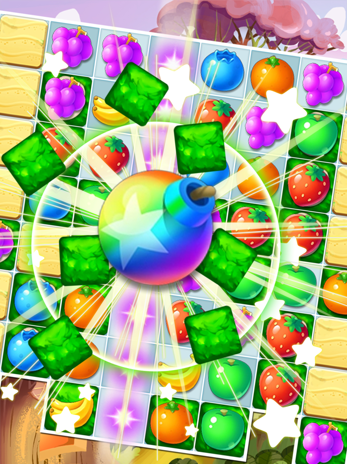 Fruit Yummy Pop - Garden Drop Match 3 Puzzle