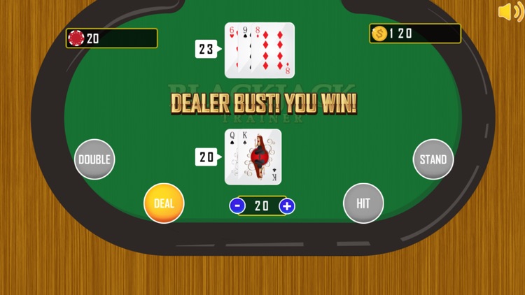 Blackjack trainer casino card game