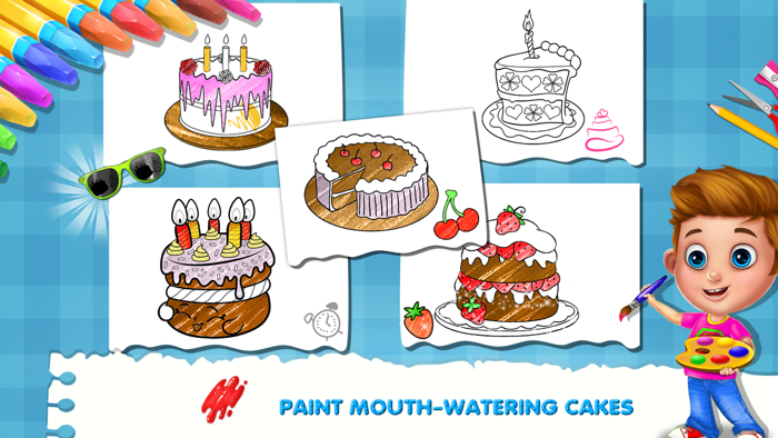 Cake Coloring Page Game