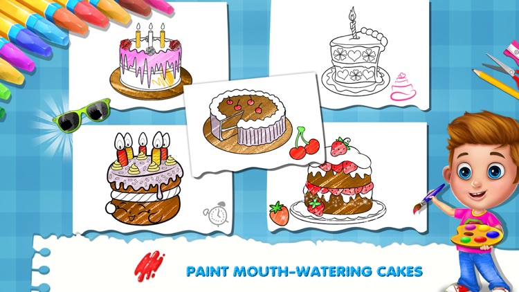Cake Coloring Page Game screenshot-4
