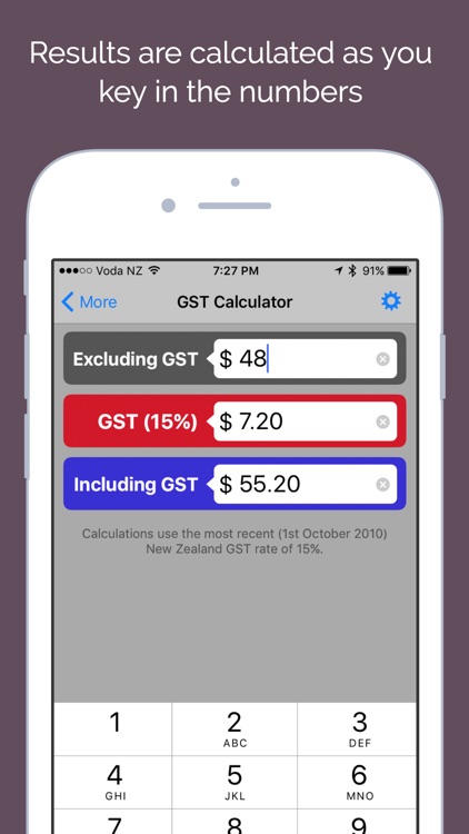 GST Kiwi - New Zealand Goods and Services Tax Calc