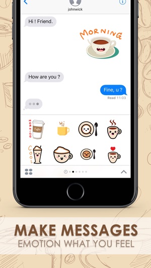 Coffee Stickers for iMessage by ChatStick(圖2)-速報App