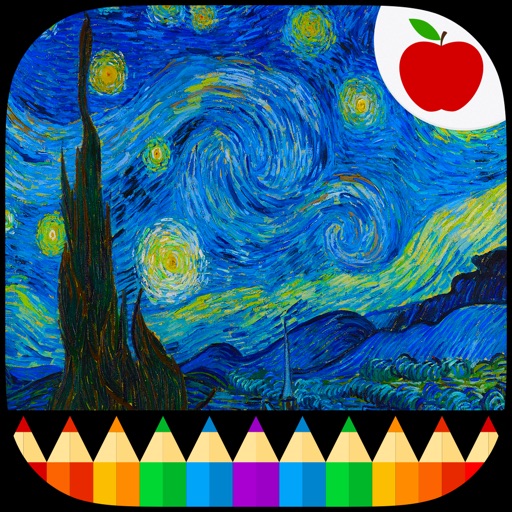 Van Gogh Paintings - Coloring Book for Adults iOS App