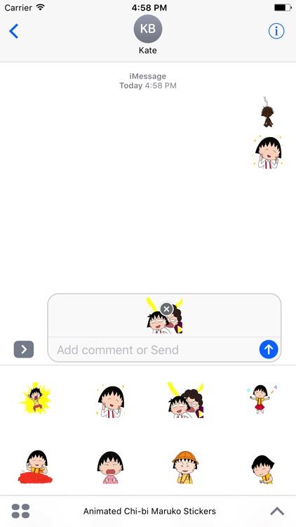 Animated Chi-bi Maruko Stickers For iMessage