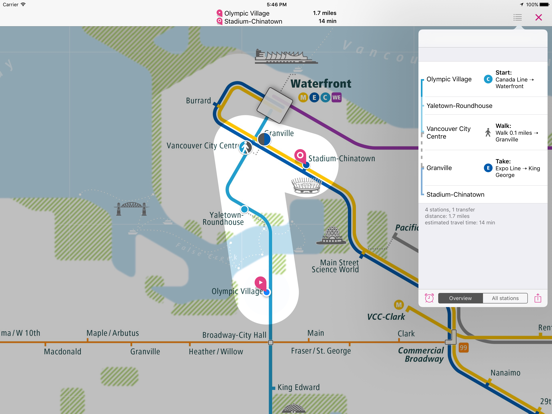 Screenshot #6 pour Vancouver Rail Map Lite