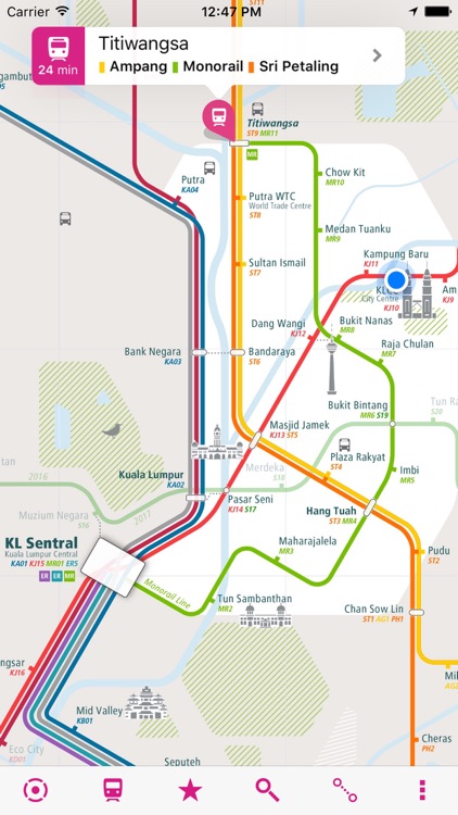 Kuala Lumpur Rail Map