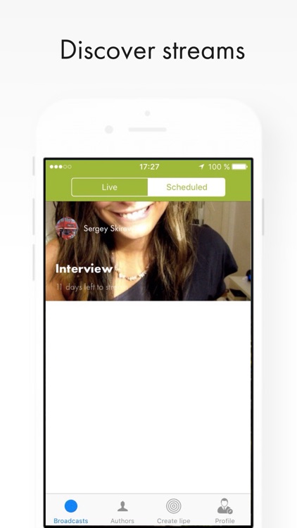 Lipe me - video streaming interview