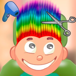 Jeu d'enfant / coupe de cheveux arc-en-ciel