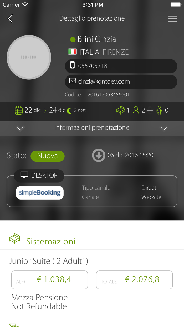 Simple Booking Hotelier