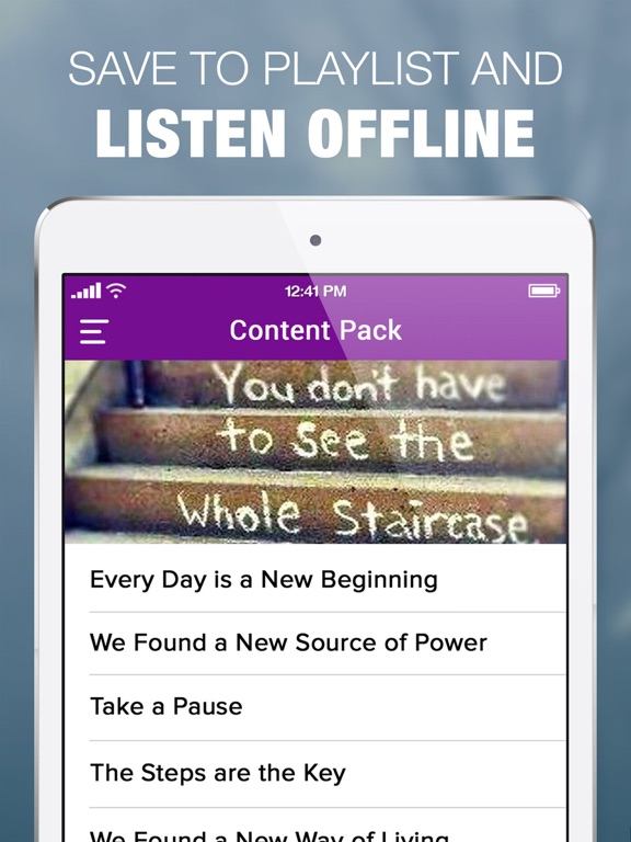 NA Speaker Tapes & Addiction Recovery Audio iPad screenshot 5 - Health & Fitness app