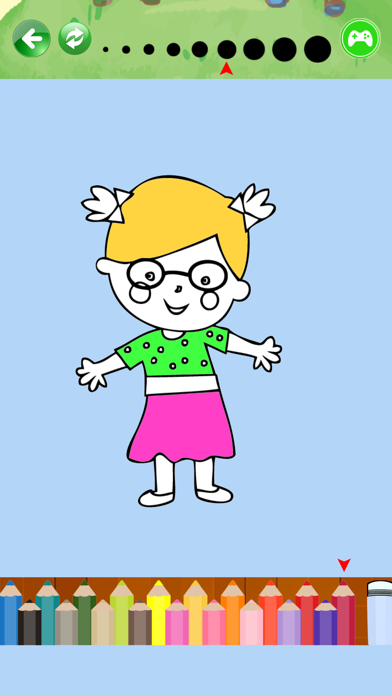 Screenshot #1 pour Les petits garçons et une fille Pages coloriage po