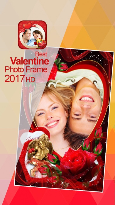 Valentine's Day Love Cards -Add colla Pic to Frameのおすすめ画像1