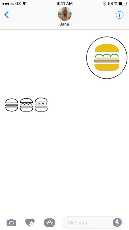 Hamburger Two Sticker Pack