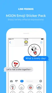 witty-moon emoji - line friends iphone screenshot 1
