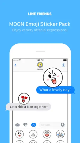 Game screenshot Witty-MOON Emoji - LINE FRIENDS mod apk