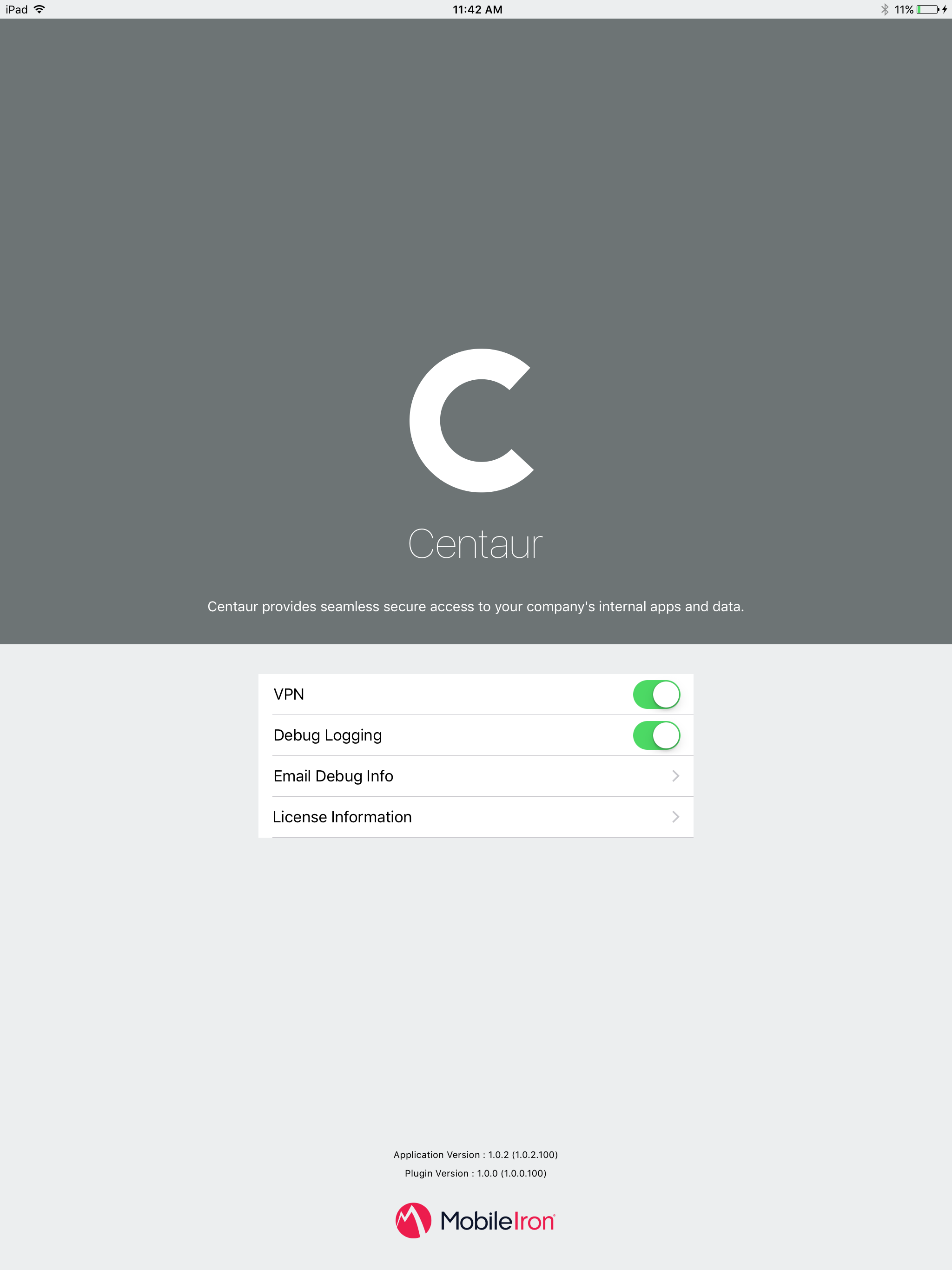 MobileIron Centaur screenshot 3