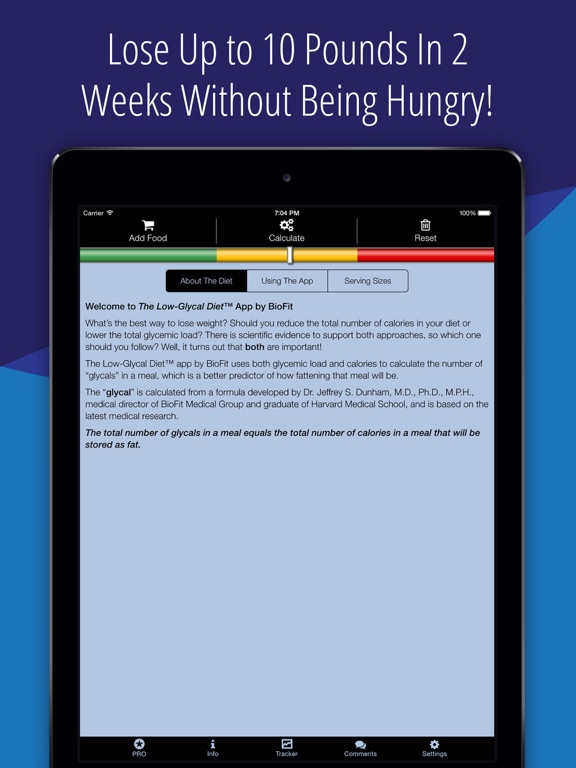 Screenshot #4 pour The Low-Glycal Diet - Healthy Weight Loss Tracker