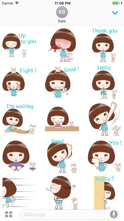 Edith The Cutest Girl English Stickers