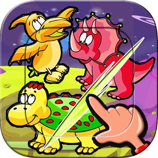 Dino sport mix matching game icon