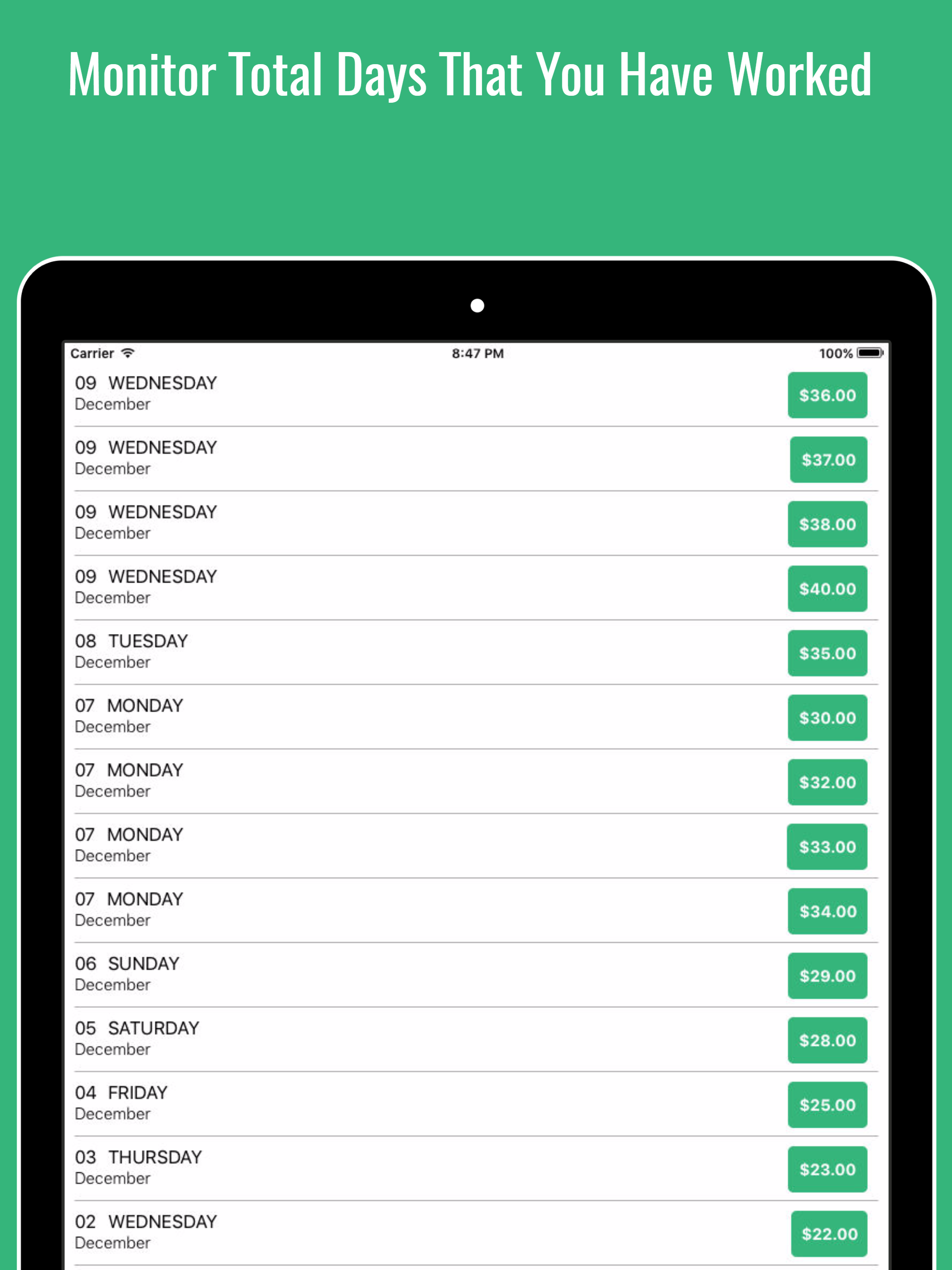 Tip Calc Log & Tipping Calculator for Restaurant