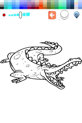 Preschool Crocodile Coloring Game For Kids screenshot 2
