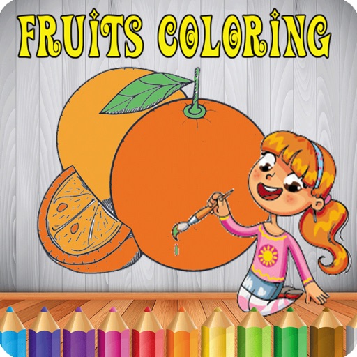 fruit coloring book pages icon