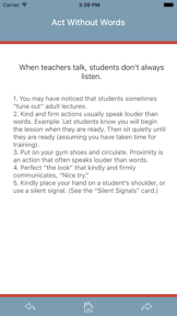 Positive Discipline Teacher Tool Cards screenshot