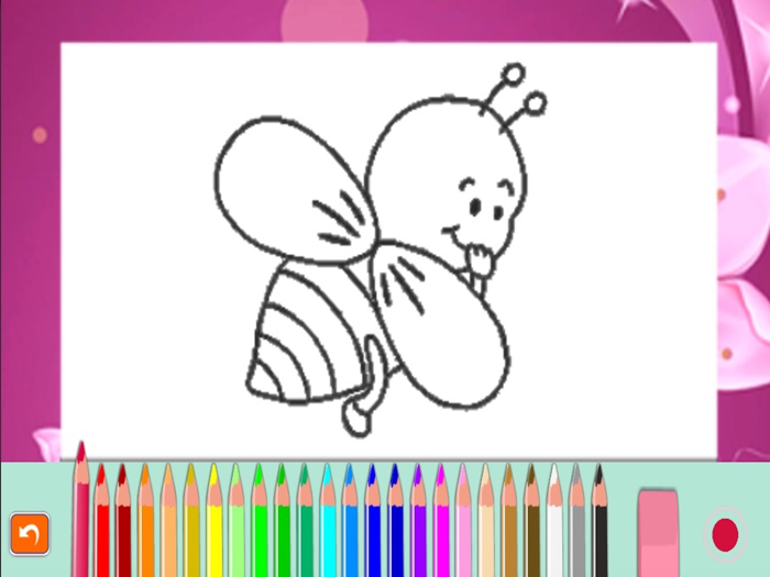 Ladybug and bee coloring book for boy and girl