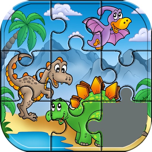 Cute Dino Jigsaws Puzzle Icon