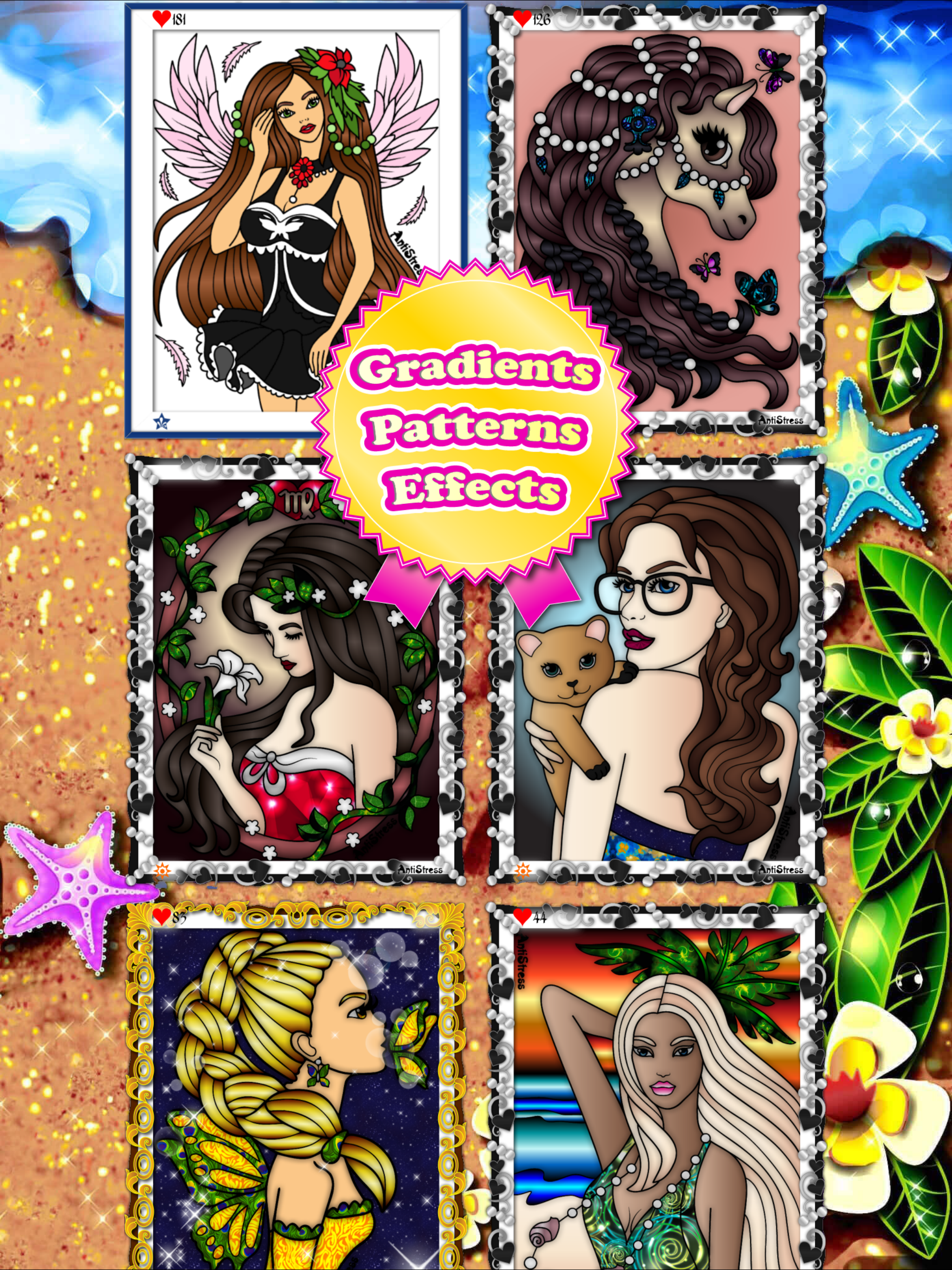 Tropical Princess with Fun Coloring Dress Up Games screenshot 10