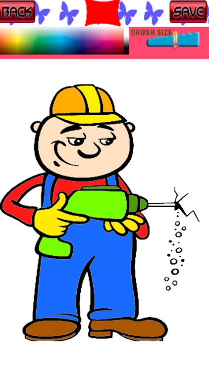 Builders And Tractor Coloring Book Game Free