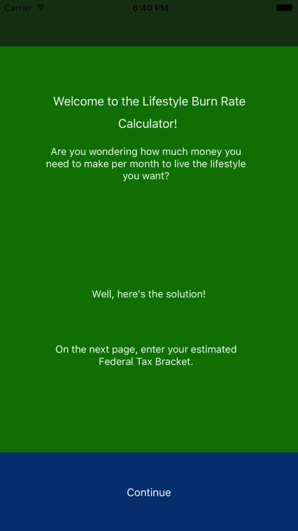 Lifestyle Burn Rate