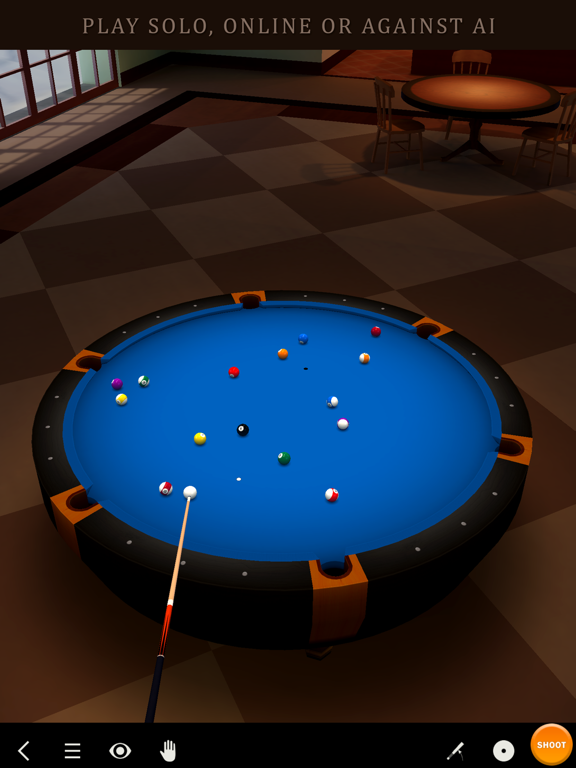 Screenshot #1 for Pool Break Lite 3D Billiards 8 Ball Snooker Carrom