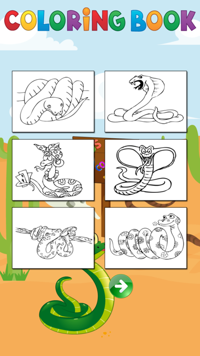 How to cancel & delete Snake drawings Coloring books For Kids from iphone & ipad 4
