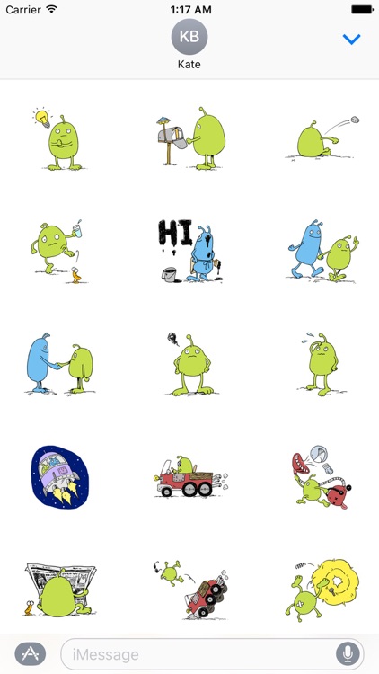 Funny Aliens Stickers