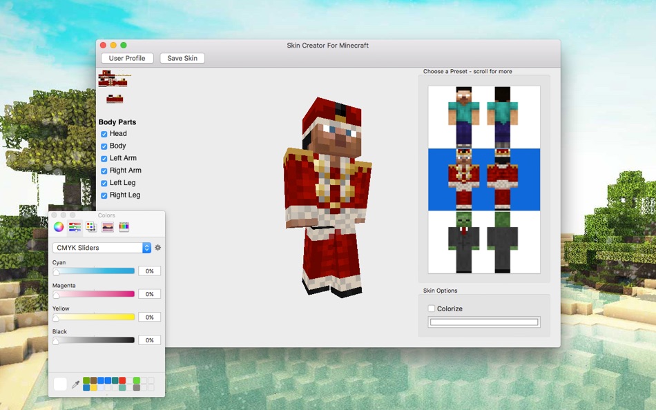 #2. Skin Creator For Minecraft (macOS) 由: Flamethrower