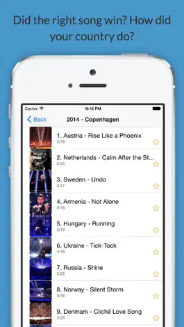 Game screenshot Eurovision Videos apk