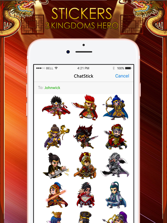 Screenshot #4 pour 3Kingdoms สติกเกอร์ สำหรับ iMessage