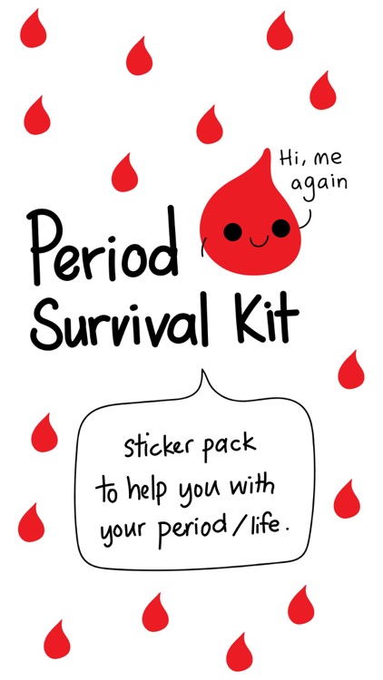 Period Survival Kit Stickers