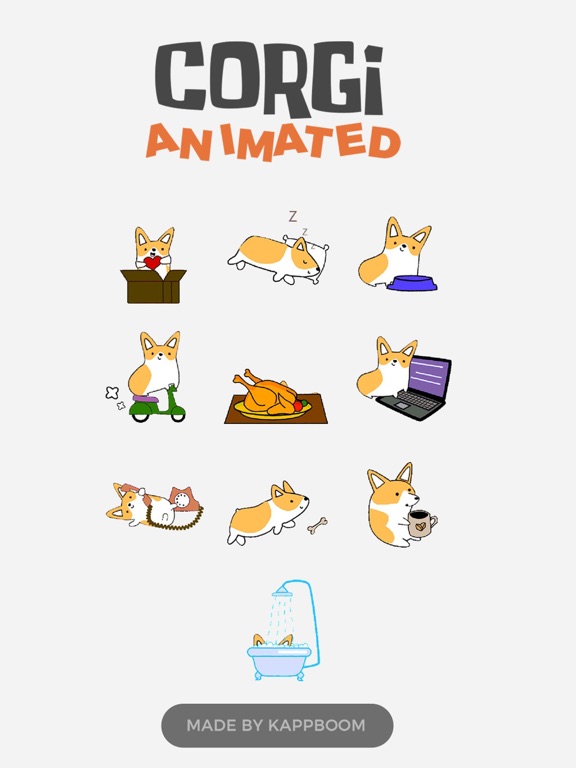 Screenshot #4 pour Cute Corgi Animated Stickers