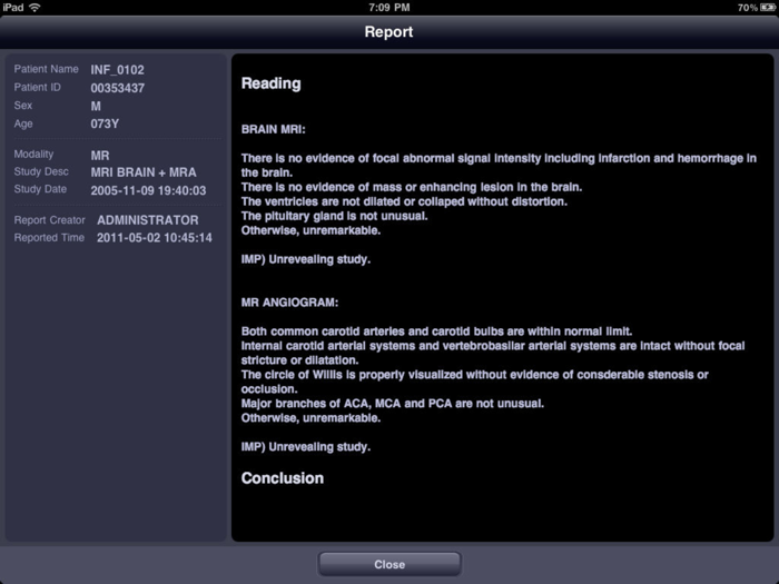 INFINITT Mobile Viewer HD