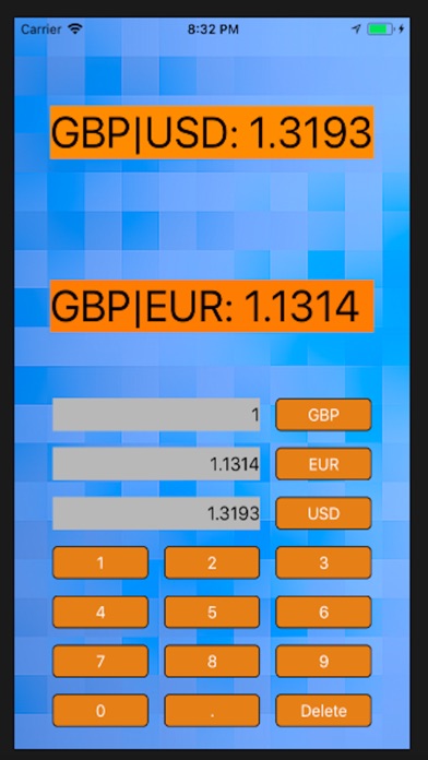 GBP currency rates screenshot 3