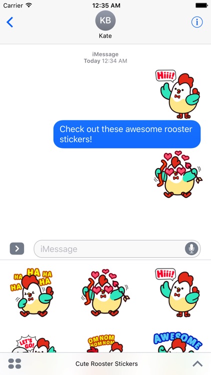 Cute Roosters Stickers screenshot-3