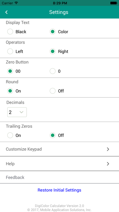 DigiColor Calculator iPhone screenshot