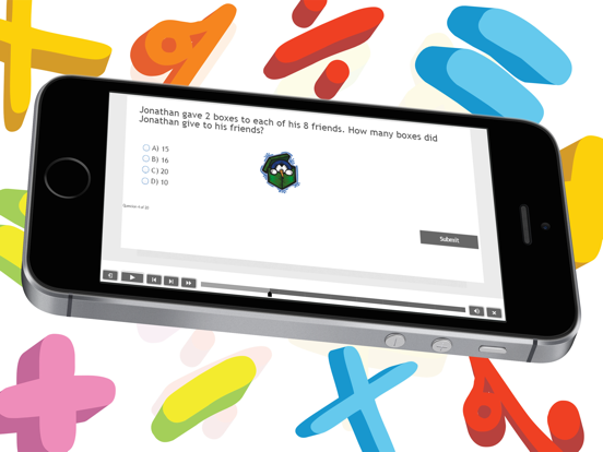Simple math problems test for 1st grade homeschool iPad screenshot