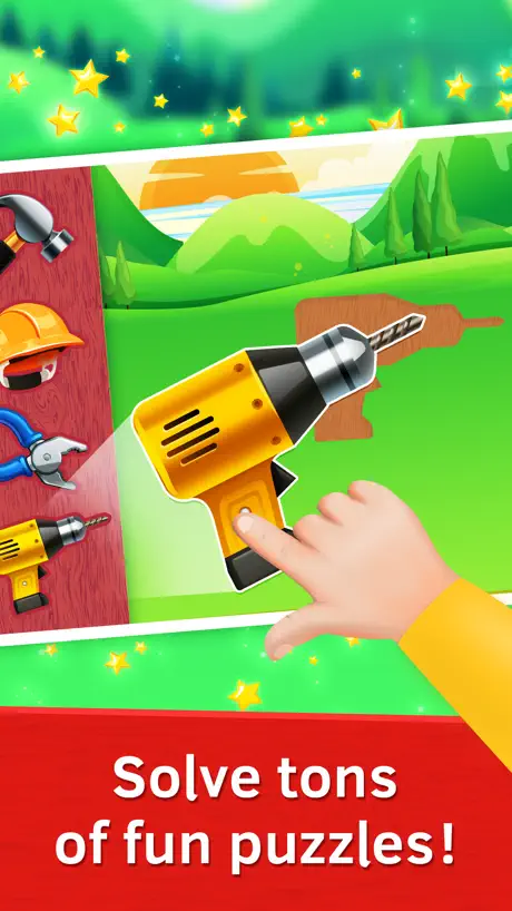 Baby matching game. Building Tools