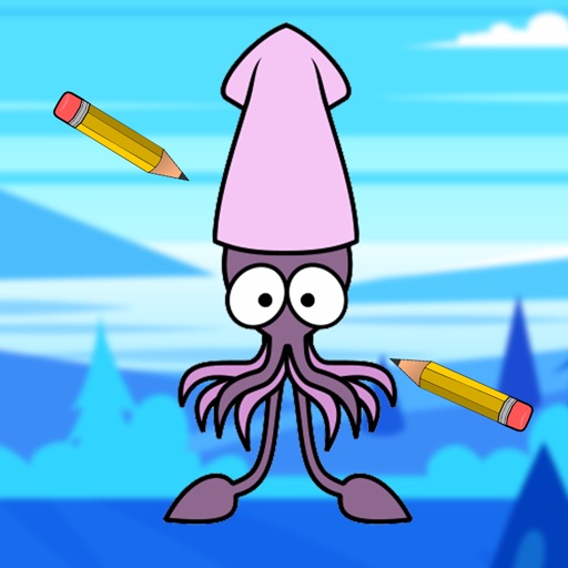 Squid - Coloring Book for kid Icon