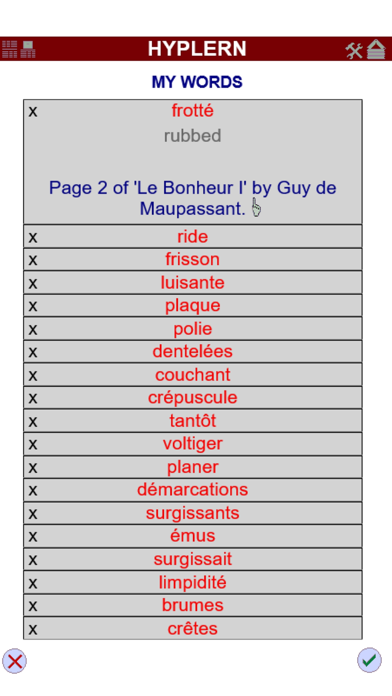 HypLern French Reader Screenshot