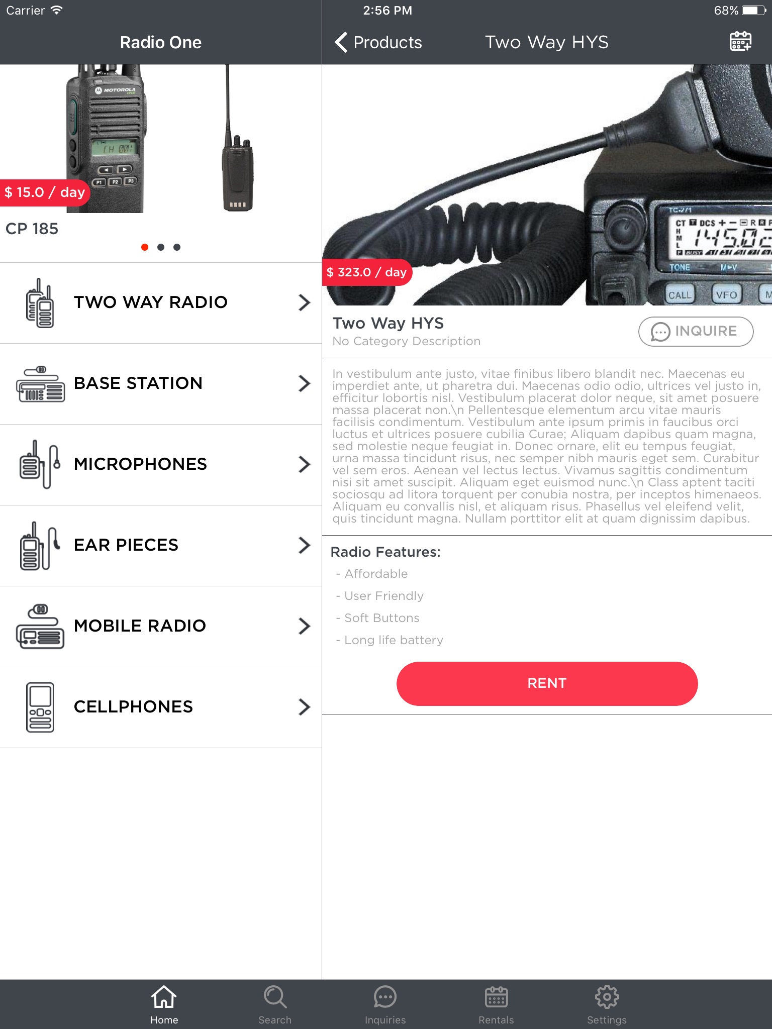 Radio One - Rent and Inquire radios from Radio1 screenshot 3