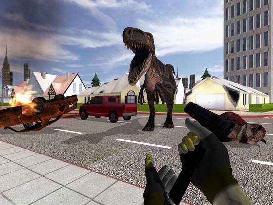 Screenshot #6 pour Chasseur de dinosaures VR : Ville Dino survie jeu
